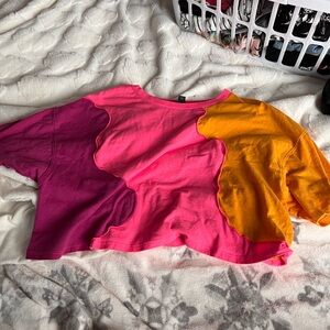 Wild Fable Multicolor Patchwork Crop Top